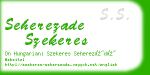 seherezade szekeres business card